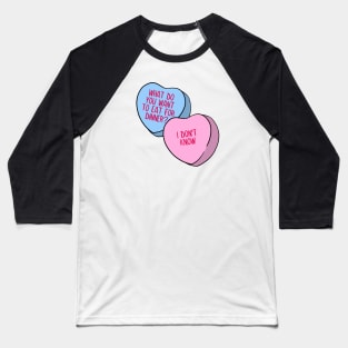 Funny Candy Heart Dinner Baseball T-Shirt